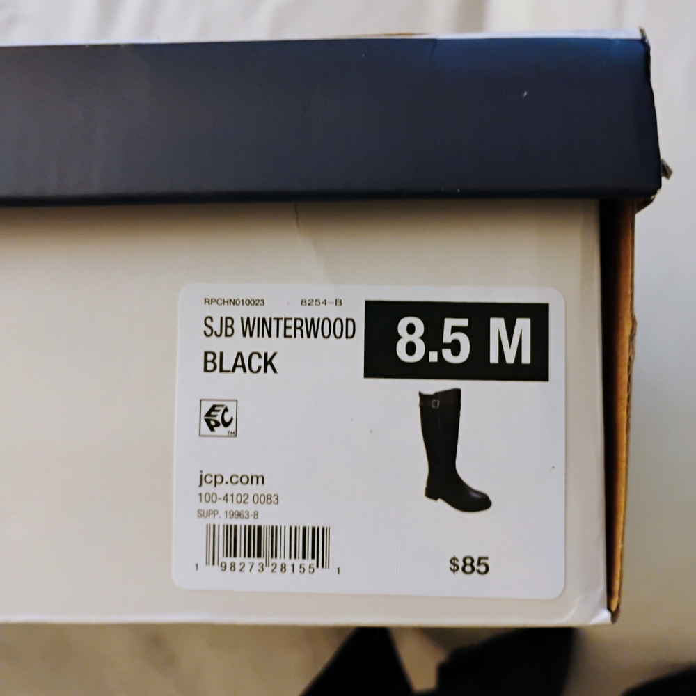 SJB Winterwood Black Boots - Size 8.5 M